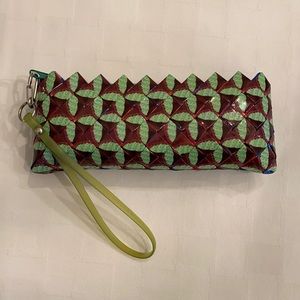 Ecoist Woven Wristlet Clutch Sustainable Fashion Candy Gum Wrappers Snack Bag